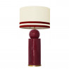 1837 - Lamp and Linen Svel Toasted Shade, velvet, gold base (77cm height).