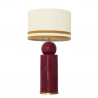 1837 - Lamp and Linen Svel Toasted Shade, velvet, gold base (77cm height).