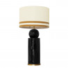 1837 - Lamp and Linen Svel Toasted Shade, velvet, gold base (77cm height).