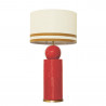 1837 - Lamp and Linen Svel Toasted Shade, velvet, gold base (77cm height).