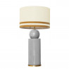 1837 - Lamp and Linen Svel Toasted Shade, velvet, gold base (77cm height).