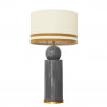 1837 - Lamp and Linen Svel Toasted Shade, velvet, gold base (77cm height).