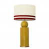 1837 - Lamp and Linen Svel Toasted Shade, velvet, gold base (77cm height).