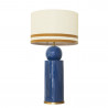 1837 - Lamp and Linen Svel Toasted Shade, velvet, gold base (77cm height).