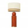 1837 - Lamp and Linen Svel Toasted Shade, velvet, gold base (77cm height).