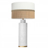 1725 - Large lamp with golden base and Rafia Shade (80cm height)