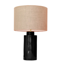 1728 - Small lamp and Saco style shade  (59 cm height)