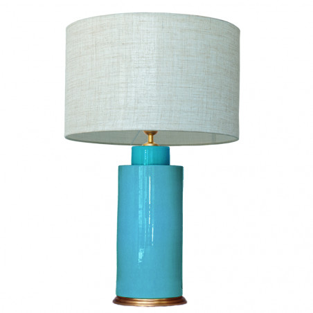 1727 - Lamp and Linen Shade (67cm height)