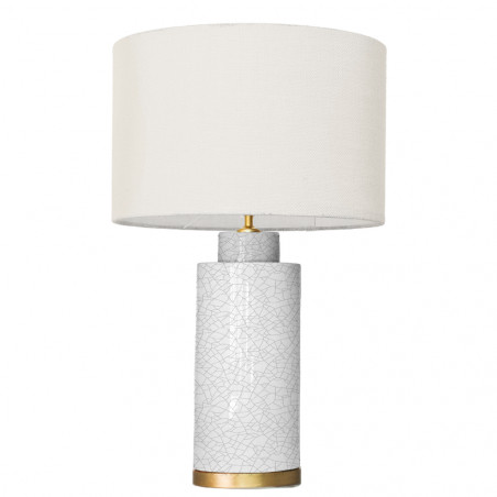 1727 - Lamp and Sack Shade (67cm height) Gold base flat design.