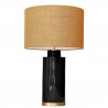 1727 - Lamp and Sack Shade (67cm height) Gold base flat design.