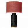 1727 - Lamp and Sack Shade (67cm height) Gold base flat design.