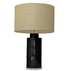 1727 - Lamp and Linen Shade (67cm height) Methacrylate base