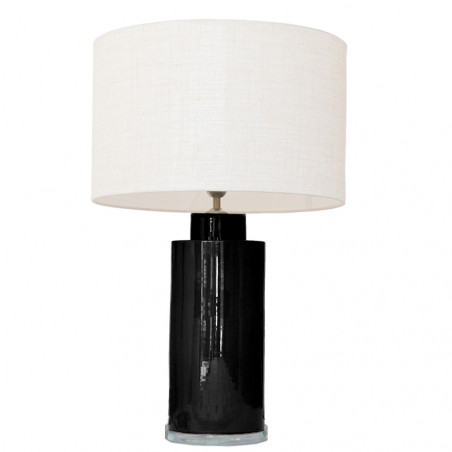 1727 - Lamp and Linen Shade (67cm height) Methacrylate base