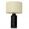 1727 - Lamp and Linen Shade (67cm height) Methacrylate base