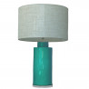 1727 - Lamp and Linen Shade (67cm height) Methacrylate base