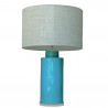 1727 - Lamp and Linen Shade (67cm height) Methacrylate base