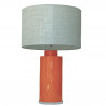 1727 - Lamp and Linen Shade (67cm height) Methacrylate base