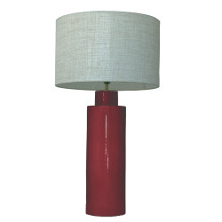 1725 - Large lamp and Linen Shade (78cm height)