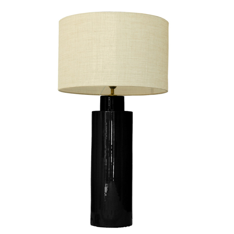 1725 - Large lamp and Linen Shade (78cm height)