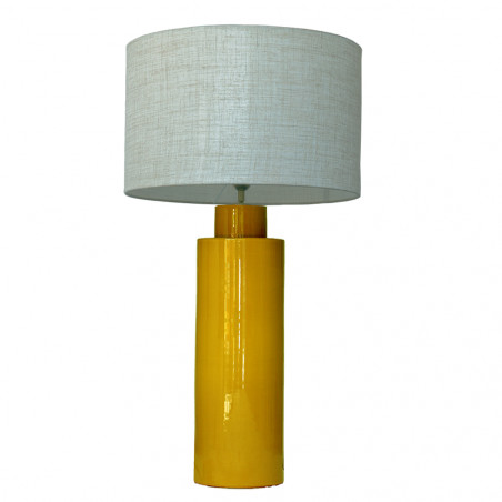 1725 - Large lamp and Linen Shade (78cm height)