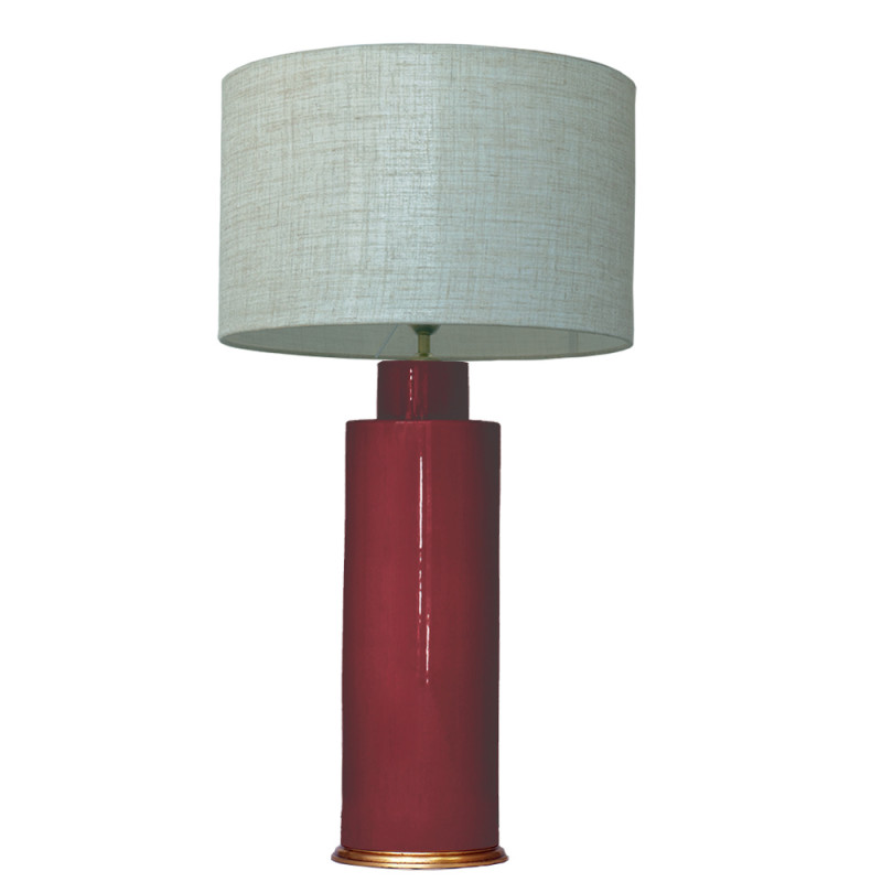 1725 - Large lamp and Linen Shade (80cm height)