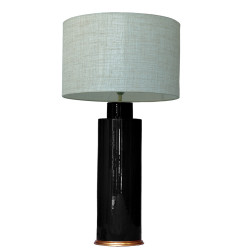 1725 - Large lamp and Linen Shade (80cm height)