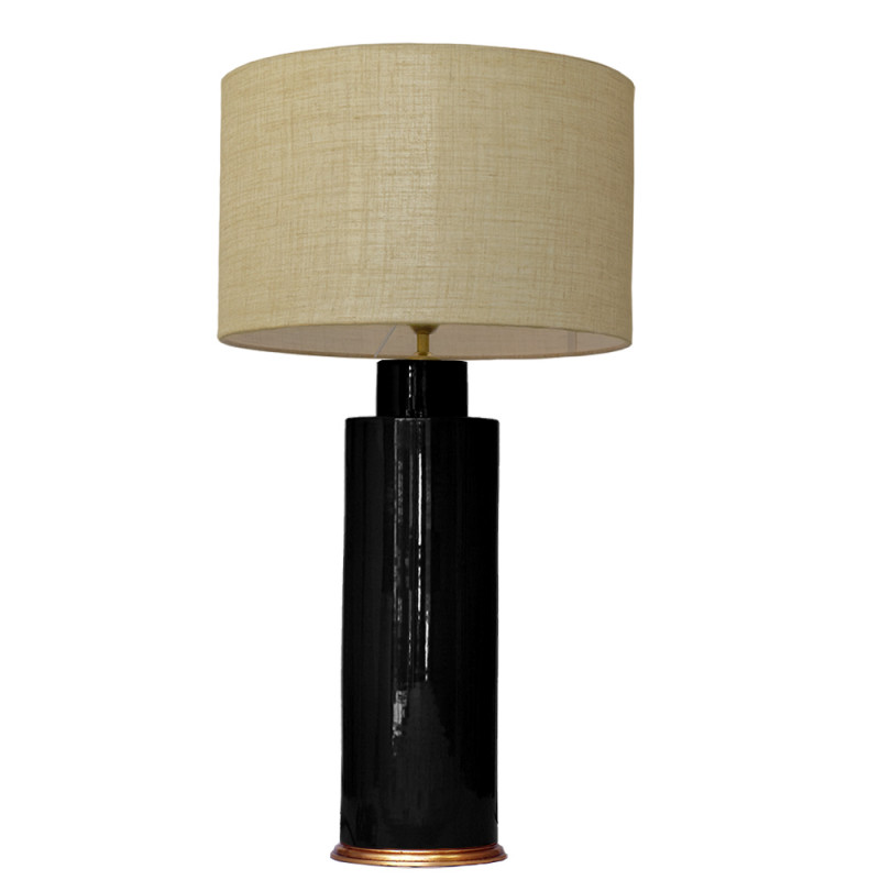 1725 - Large lamp and Linen Shade (80cm height)