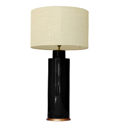 1725 - Large lamp and Linen Shade (80cm height)