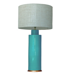 1725 - Large lamp and Linen Shade (80cm height)