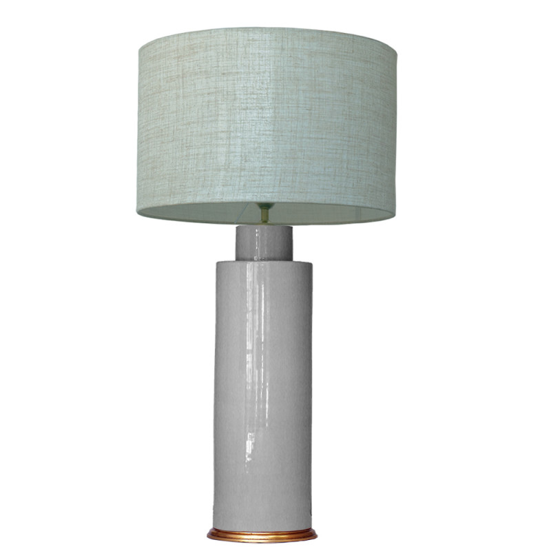 1725 - Large lamp and Linen Shade (80cm height)