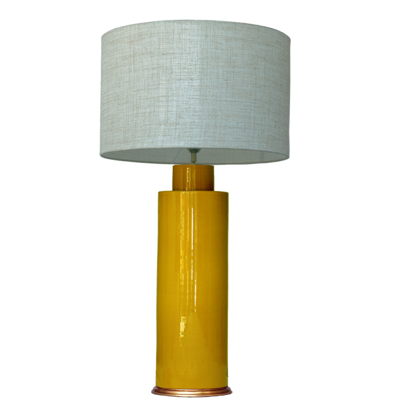 1725 - Large lamp and Linen Shade (80cm height)