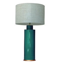 1725 - Large lamp and Linen Shade (80cm height)