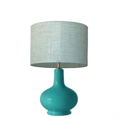 1745 -  Small lamp and Linen style shade (43cm height)