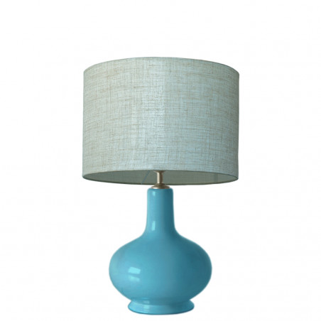 1745 - Small lamp and Linen style shade (43cm height)