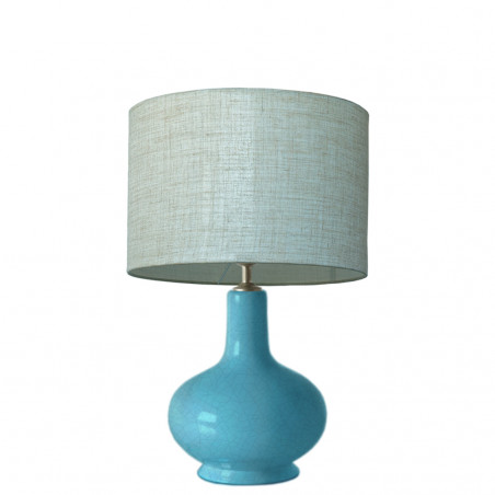 1745 - Small lamp and Linen style shade (43cm height)