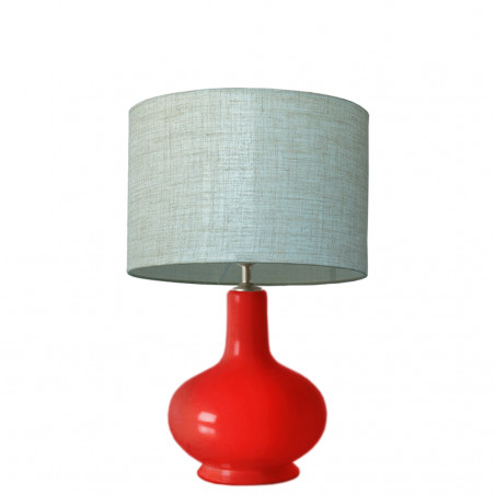 1745 - Small lamp and Linen style shade (43cm height)