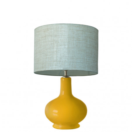 1745 -  Small lamp and Linen style shade (43cm height)