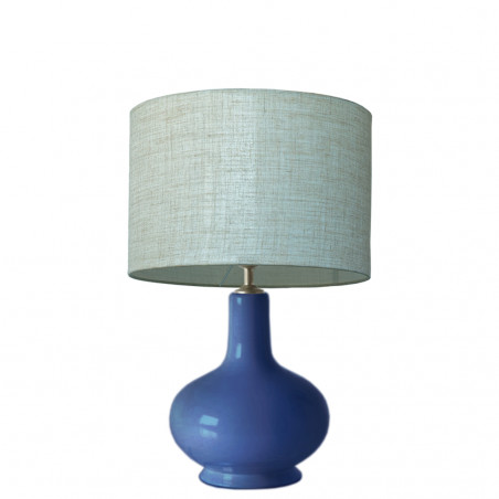 1745 - Small lamp and Linen style shade (43cm height)