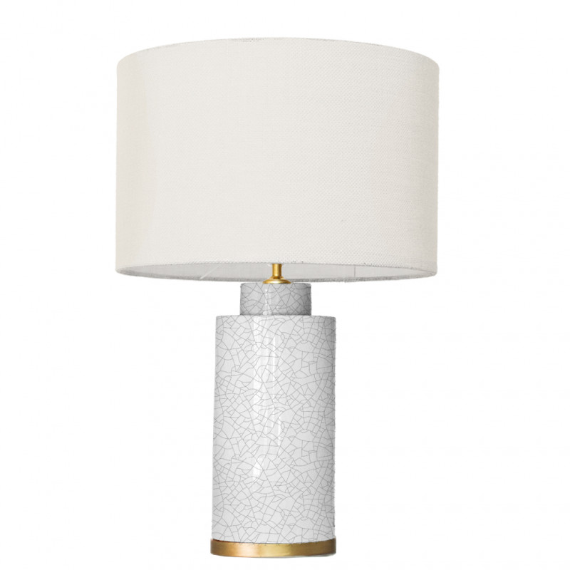 1728 - Small lamp and Saco style shade with a golden base (61 cm height)