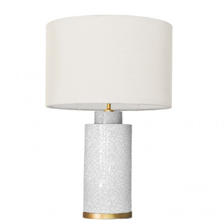 1728 - Small lamp and Saco style shade with a golden base (61 cm height)