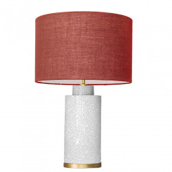 1728 - Small lamp and Saco style shade with a golden base (61 cm height)