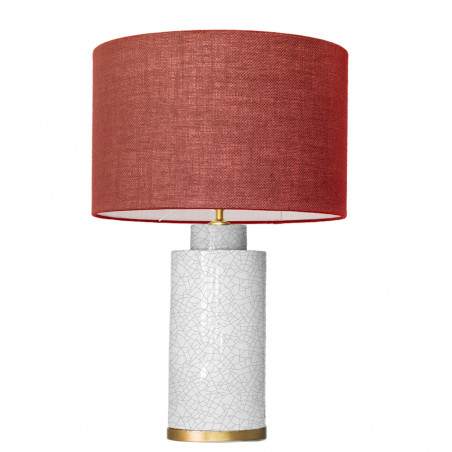 1728 - Small lamp and Saco style shade with a golden base (61 cm height)