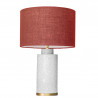 1728 - Small lamp and Saco style shade with a golden base (61 cm height)