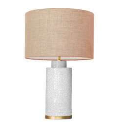 1728 - Small lamp and Saco style shade with a golden base (61 cm height)