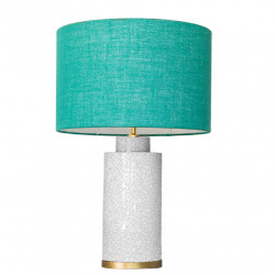 1728 - Small lamp and Saco style shade with a golden base (61 cm height)