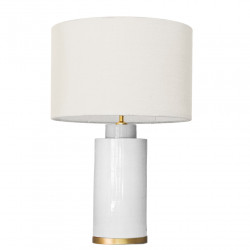 1728 - Small lamp and Saco style shade with a golden base (61 cm height)