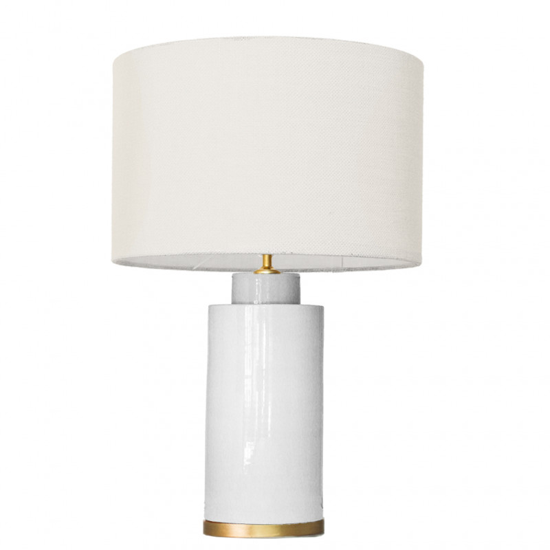 1728 - Small lamp and Saco style shade with a golden base (61 cm height)