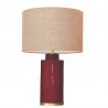 1728 - Small lamp and Saco style shade with a golden base (61 cm height)