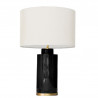 1728 - Small lamp and Saco style shade with a golden base (61 cm height)