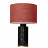 1728 - Small lamp and Saco style shade with a golden base (61 cm height)